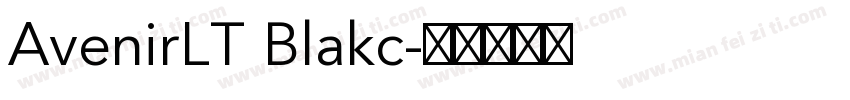 AvenirLT Blakc字体转换